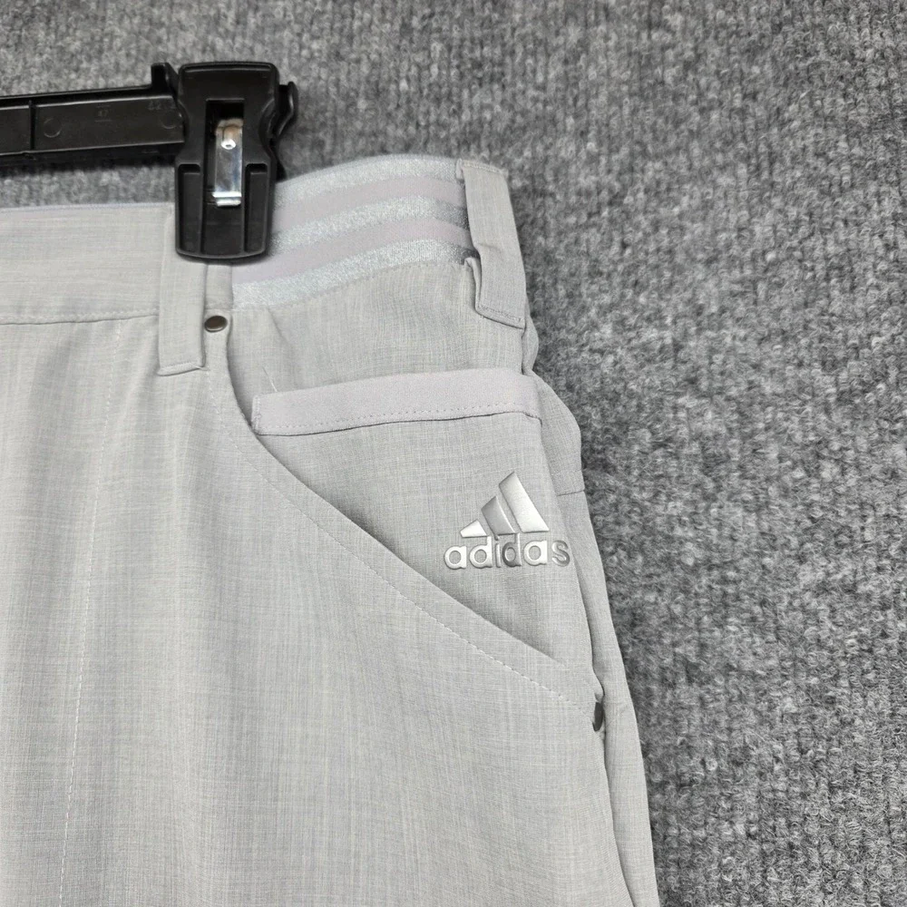 Adidas Mens Golf Pants Light‎ Gray 36x30 Flat Front Performance Stretch